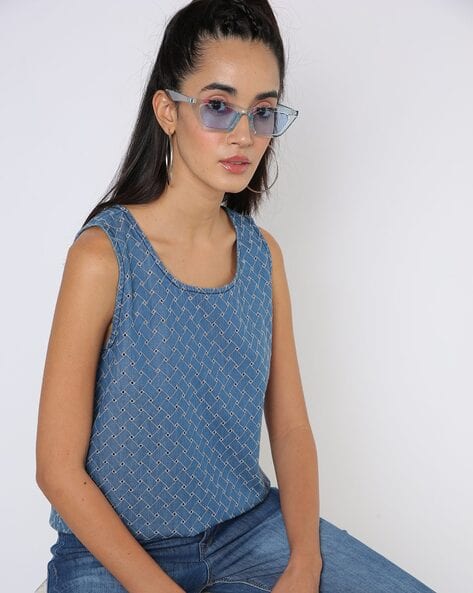 Lee Cooper Basket Weave Round-Neck Top