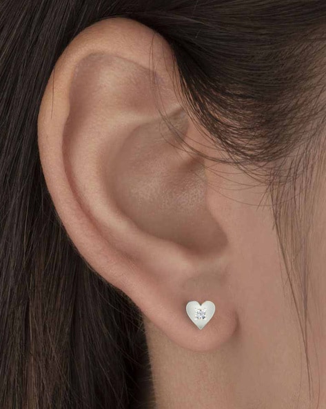 Mini Heart Earrings - The Silver Shop of Bath