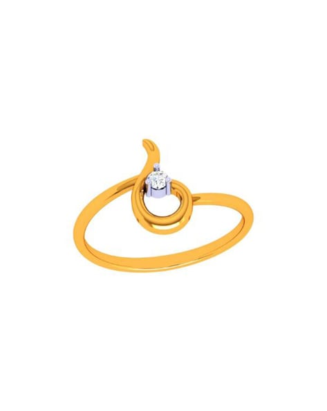 PC Chandra Jewellers 14K Yellow Gold and American Diamond Utopia Two Finger  Ring for Women 14kt Yellow Gold ring Price in India - Buy PC Chandra  Jewellers 14K Yellow Gold and American