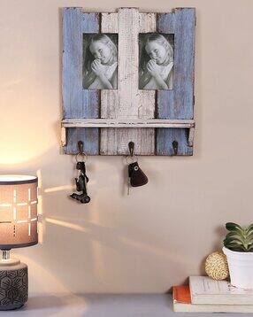 tayhaa Wooden Blue Photo frame with Key Hooks-picture-19