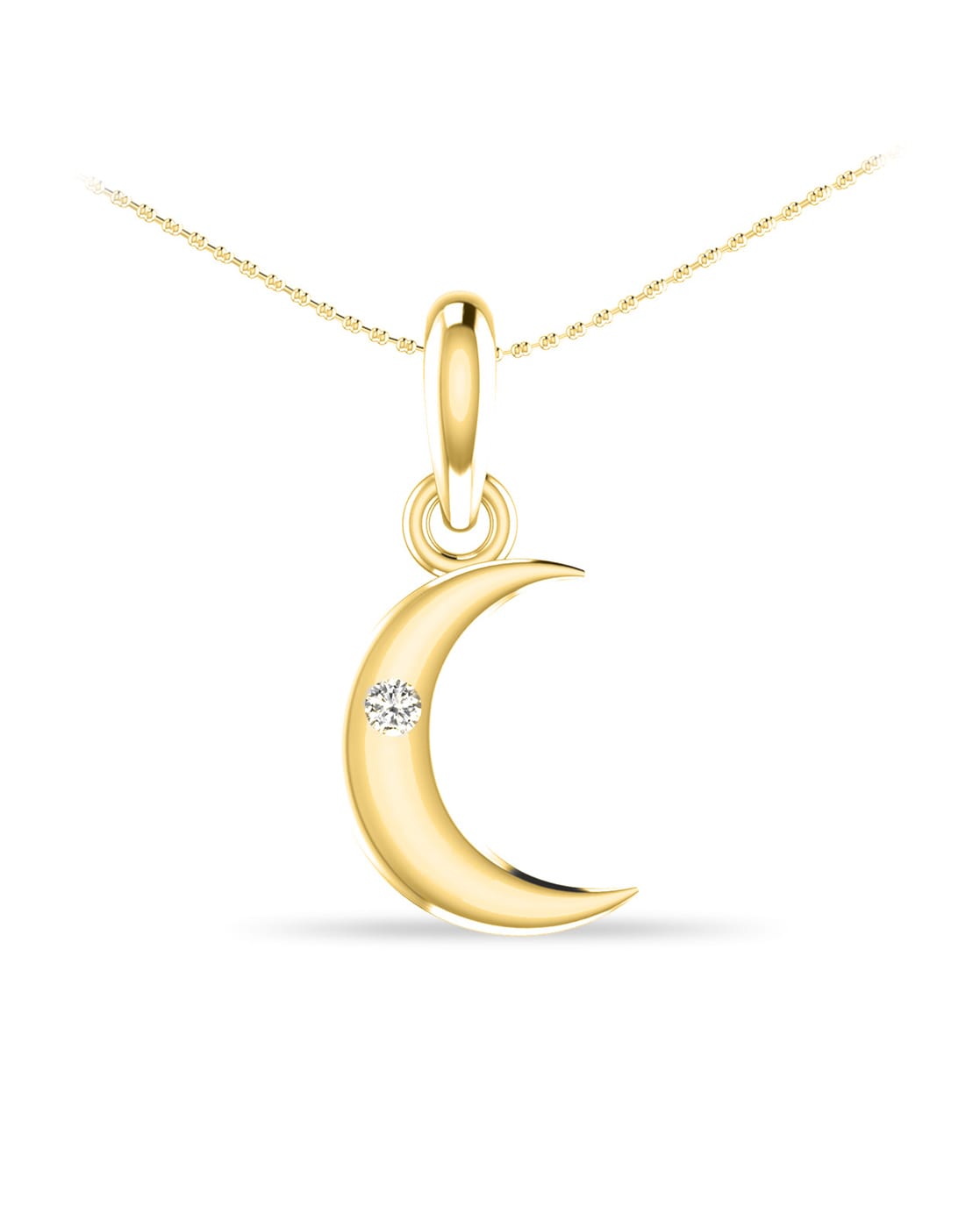 Gold Crescent Moon Necklace | Classy Women Collection