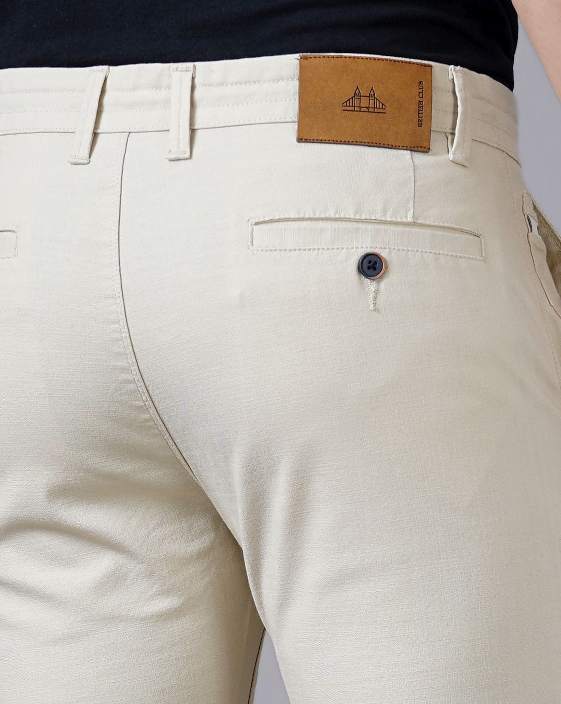 Buy British Club Men Khaki Regular Fit Self Design Chinos - Trousers for  Men 7219416 | Myntra