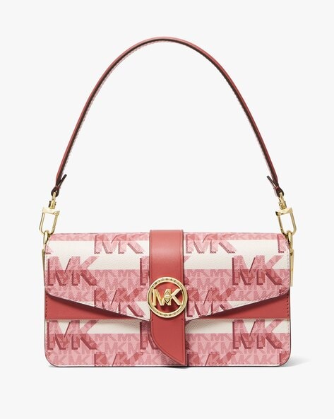 Michael Kors Leather CYNTHIA Handbag with Flounced Front and Shoulder Strap  women - Glamood Outlet