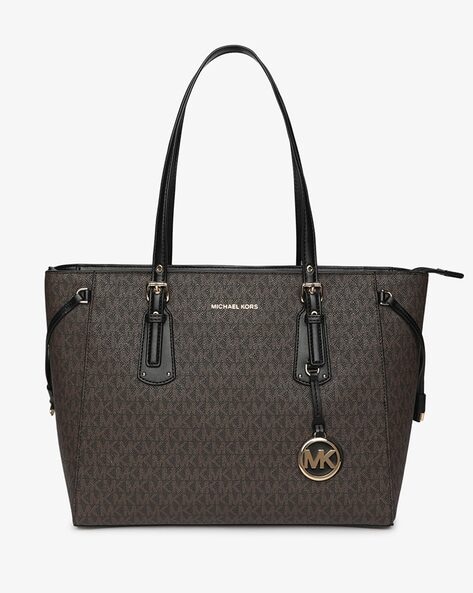Buy Michael Kors Tote Bag with Brand Print | Brown Color Women | AJIO LUXE