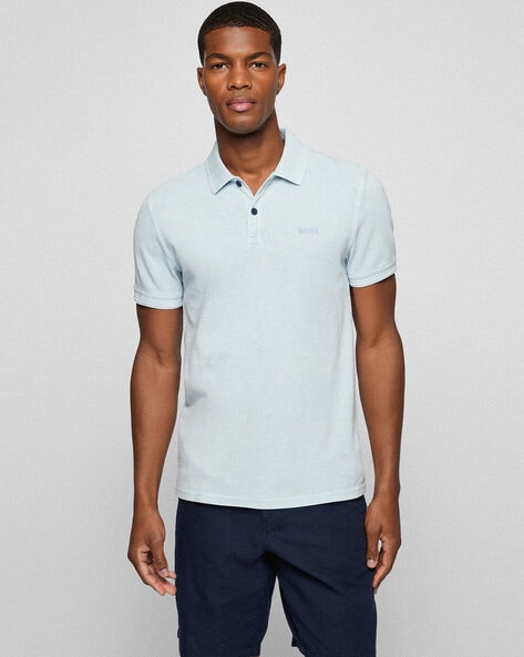 ∋Burberry men's luxury cotton slim fit polo shirt t-shirt top