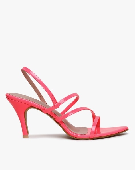 New Look Neon Strappy Heeled Sandal in Blue | Lyst