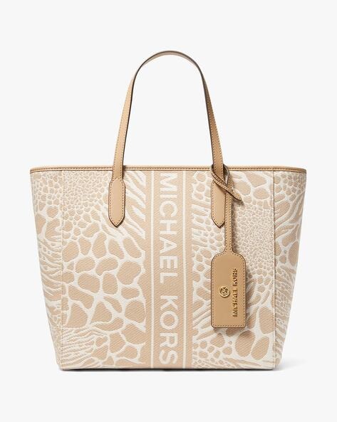 Buy Michael Kors Sinclair Reptilian Pattern Tote Bag | Beige Color Women |  AJIO LUXE