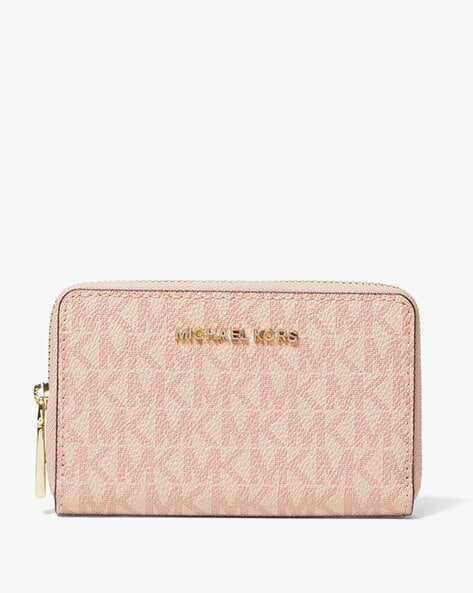 Michael Kors | Bags | Michael Kors Jet Set Travel Card Case Zip Around Wallet  Pink Powder Blush | Poshmark