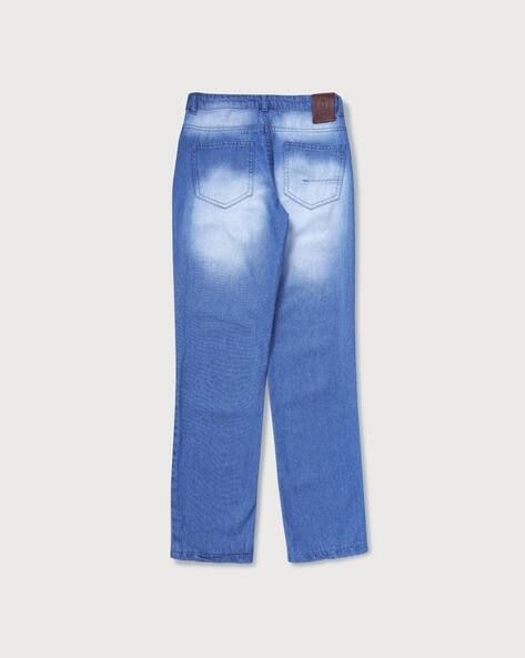 Heavily Washed Denim Jeans view 2
