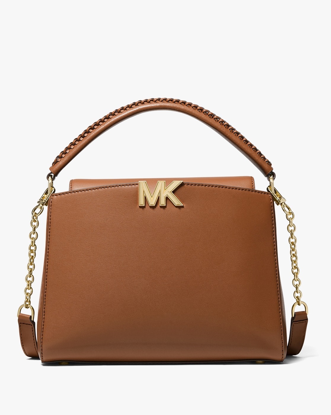 Saddle Brown MICHAEL MICHAEL KORS KARLIE LEATHER TOTE (30S2GCDT3L_230)