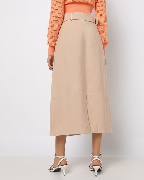 Beige high 2024 waisted skirt