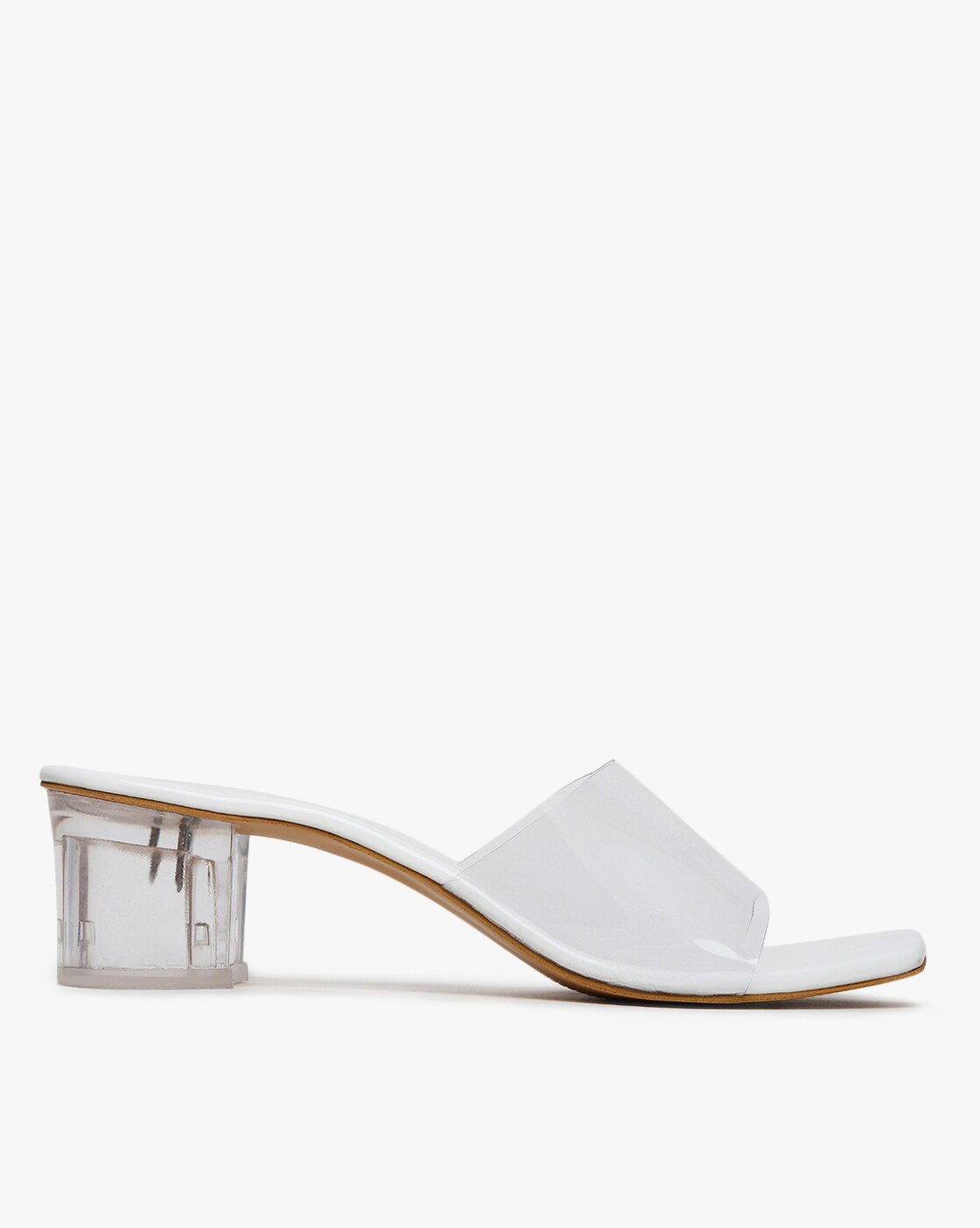 Clear and best sale white sandals