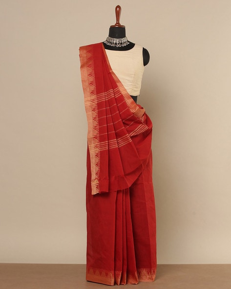 Buy Peach Sarees for Women by Indie Picks Online | Ajio.com