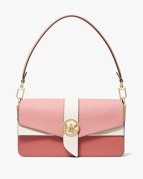 Buy Michael Kors Greenwich Medium Logo Shoulder Bag | Brown