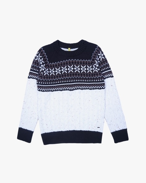 Boys black and 2025 white sweater