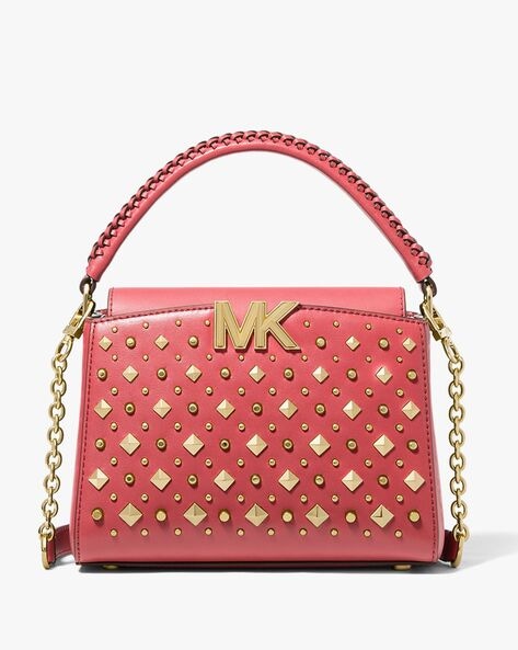 Michael Kors Medium Selma Pink Blossom Studded Handbag - Bags