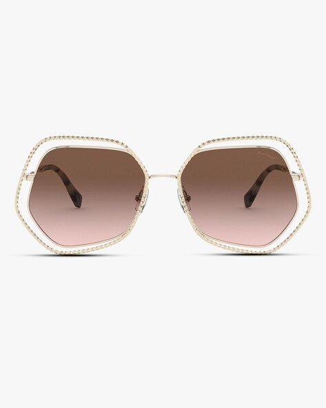 Miu miu best sale hexagonal sunglasses