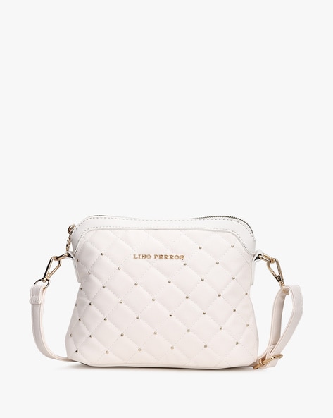 Lino Perros Women's White Synthetic Leather Sling Bag: Buy Lino Perros  Women's White Synthetic Leather Sling Bag Online at Best Price in India
