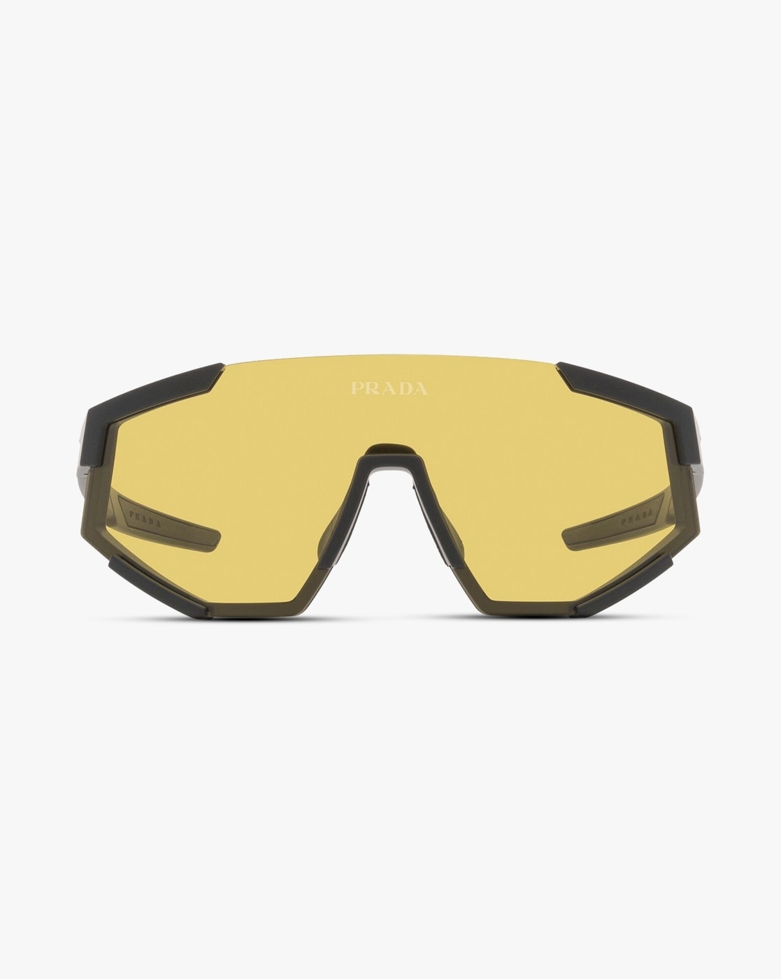 Buy PRADA LINEA ROSSA 0PS 04WS UV-Protected Shield Sunglasses | Black Color  Men | AJIO LUXE