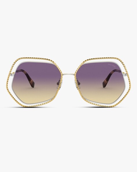 Miu Miu Eyewear Logo square-frame Sunglasses - Farfetch