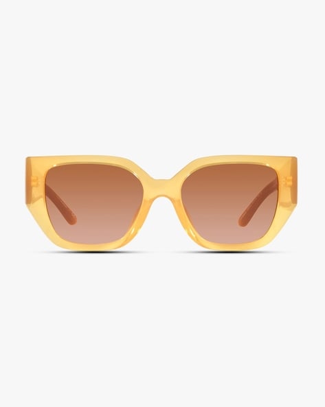 Buy Tory Burch 0TY9065U Full-Rim Gradient Rectangular Sunglasses | Yellow  Color Women | AJIO LUXE