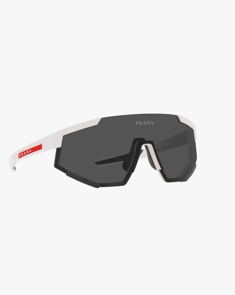 Buy PRADA LINEA ROSSA 0PS 04WS UV-Protected Shield Sunglasses | White Color  Men | AJIO LUXE