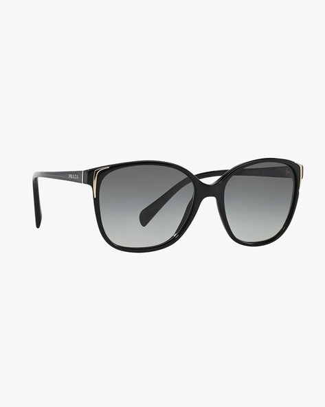 Buy PRADA 0PR 01OS UV-Protected Half-Rim Square Sunglasses | Black Color  Women | AJIO LUXE