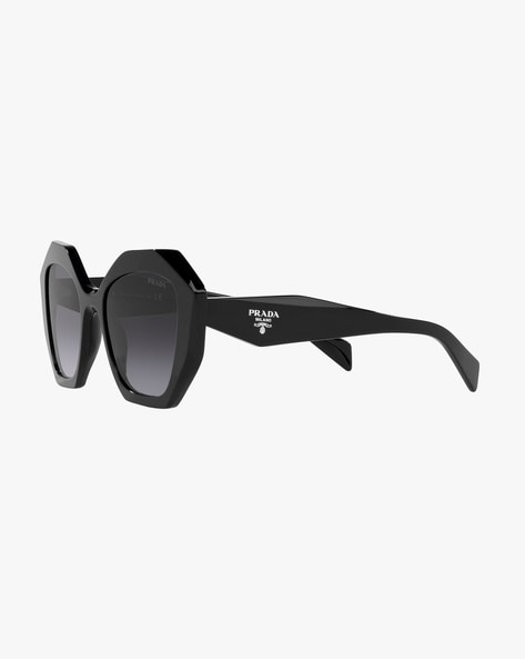Buy PRADA 0PR 16WS Full-Rim Gradient Shield Sunglasses | Black Color Women  | AJIO LUXE