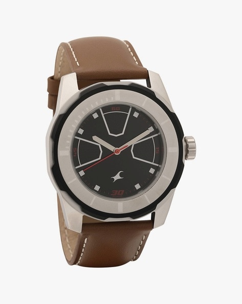 Fastrack leather best sale watch price