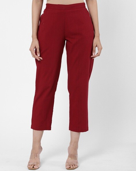 High-Rise Flat Front Pant Price in India