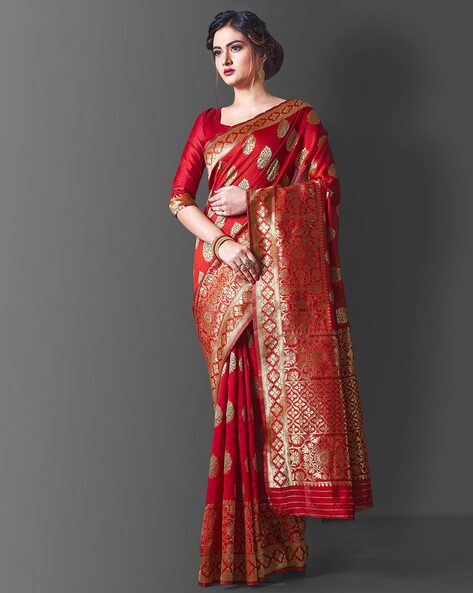 Buy Red Sarees for Women by WUXI Online