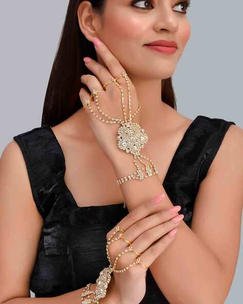 payal jewellery Alloy Diamond Gold-plated Ring Bracelet Price in India -  Buy payal jewellery Alloy Diamond Gold-plated Ring Bracelet Online at Best  Prices in India | Flipkart.com