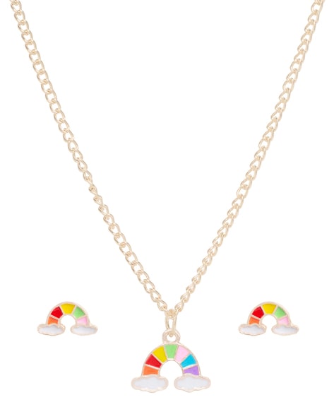 KERRY JEWEL BEST FRIENDS Rainbow Design Charm Pendant Combo Chain Set for  Women & Girls Gold-plated Plated Brass, Alloy Necklace Price in India - Buy  KERRY JEWEL BEST FRIENDS Rainbow Design Charm