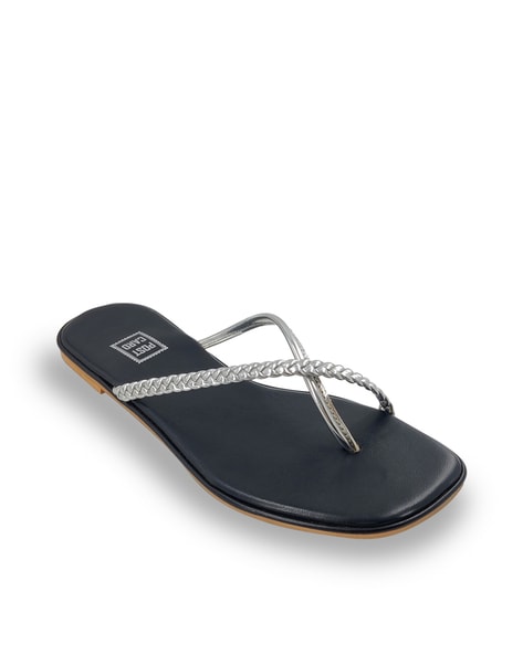 Buy Black Flat Sandals for Women by Design Crew Online | Ajio.com