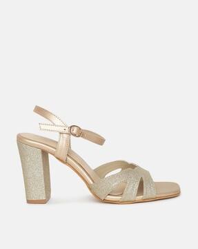 Buy Rose Gold Heeled Sandals for Women 