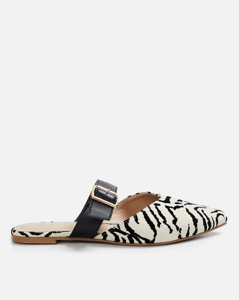 leopard print flat mules