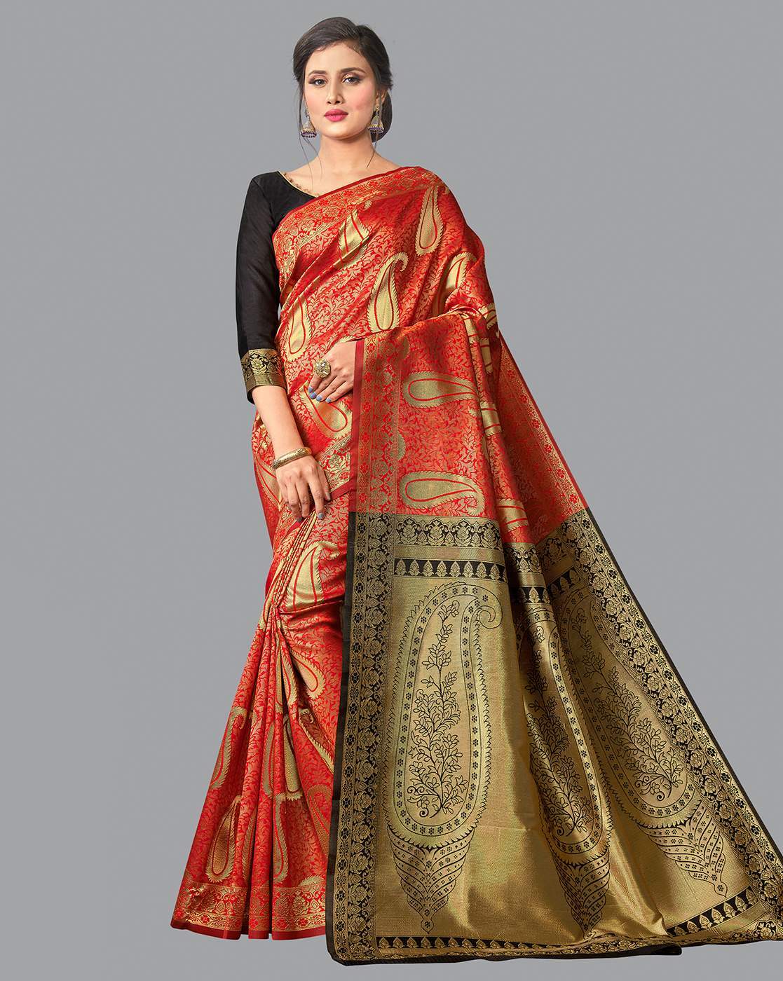 Nalli ES0047247 Printed Bhagalpuri Silk Saree (Beige) in Vijayawada at best  price by Nalli Silks Hall - Justdial