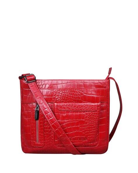 Embossed leather shoulder bag Clearance