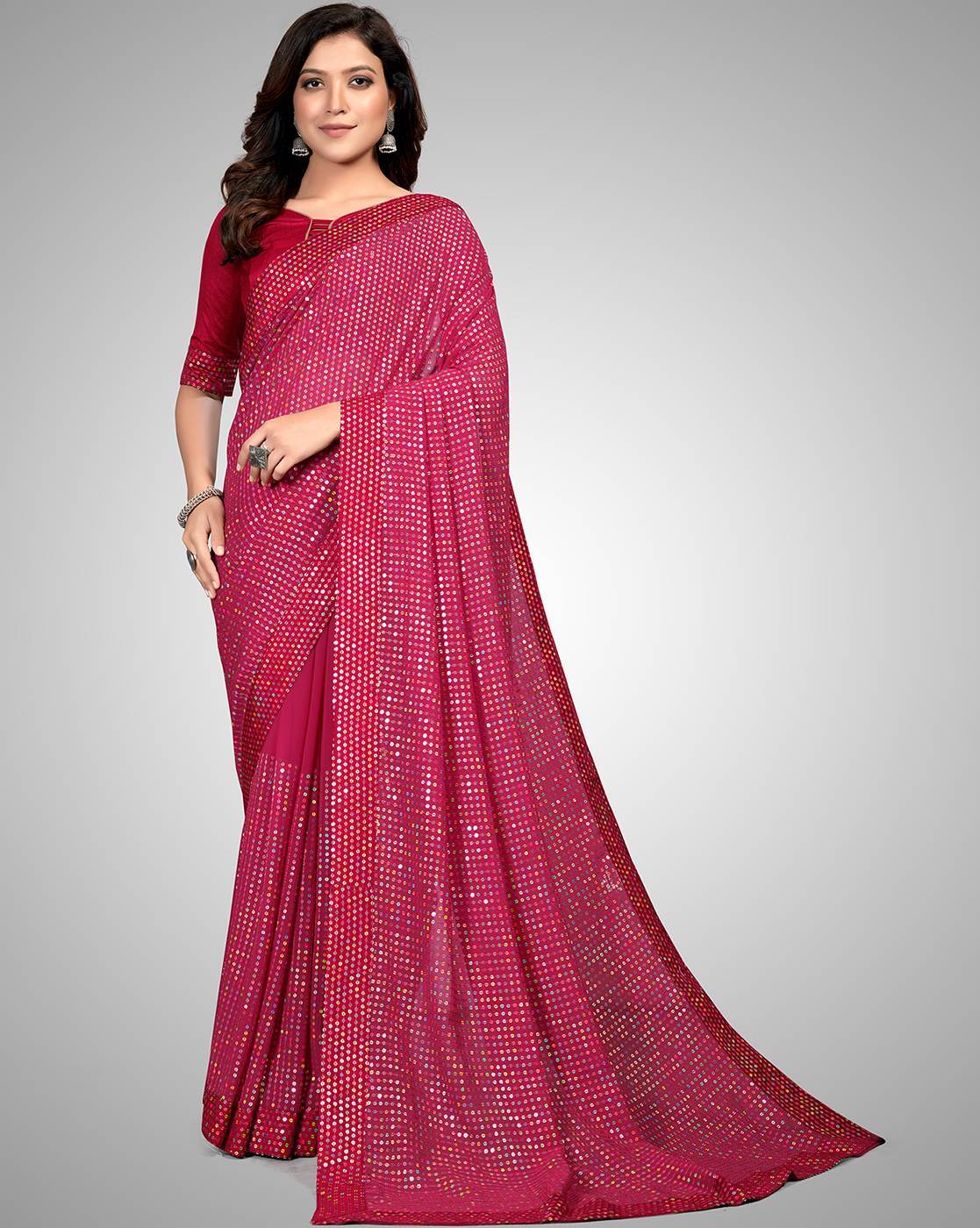 Buy Pink Sarees for Women by FOUR SEASONS Online | Ajio.com