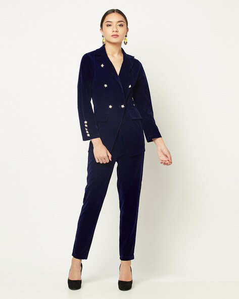 Buy Navy Blue Suit Sets for Women by IKI CHIC Online
