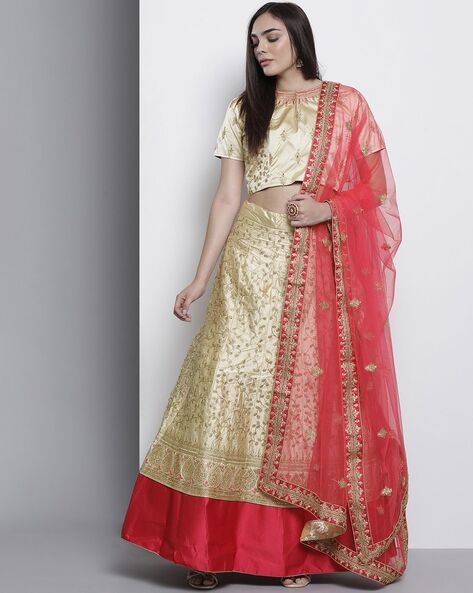 Embellished Lehenga Choli Set with Dupatta