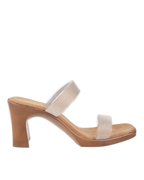 Chunky Heeled Sandals with Synthetic upper