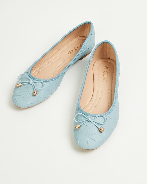 blue denim flats