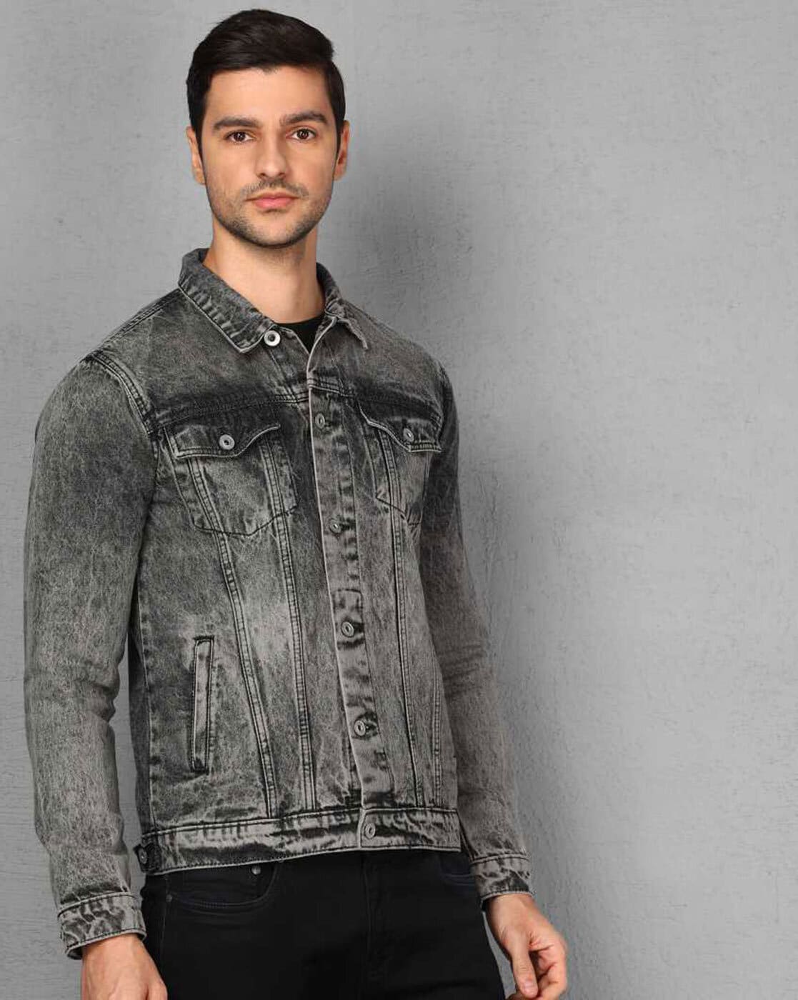 Men Jean Jacket Popular Men Jacket Ripped Hole Daily Wear Male Single  Breasted Pockets Jacket - AliExpress