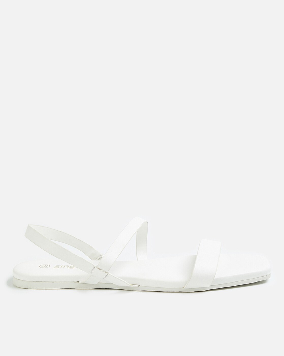 SOUL WHITE PU STRAPPY PADDED FLAT SANDALS | Public Desire