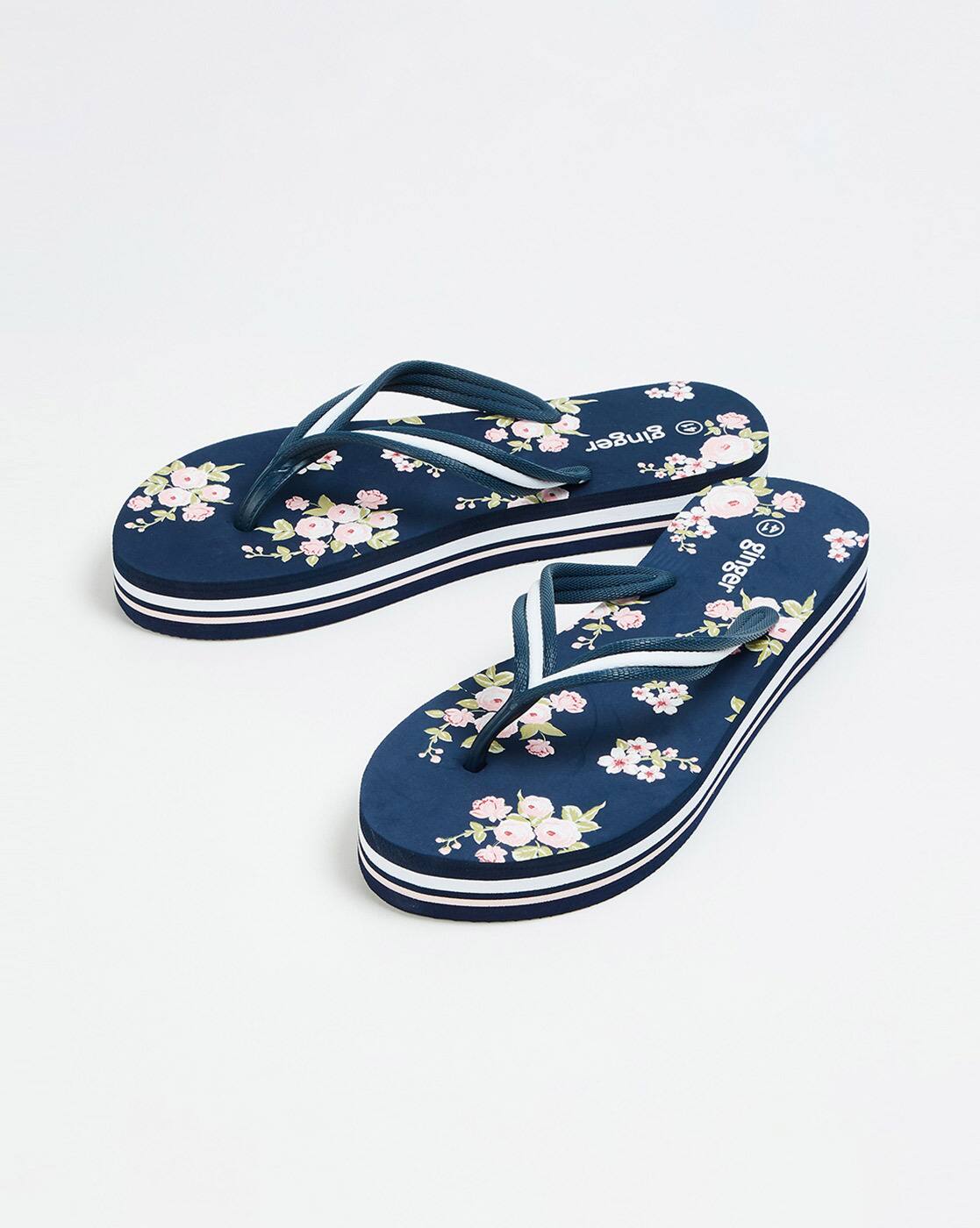 Buy Navy Flip Flop u0026 Slippers for Women by Ginger by Lifestyle Online |  Ajio.com