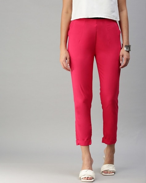 Women's Pink Trousers | Hot Pink & Dusky Pink Trousers | boohoo UK