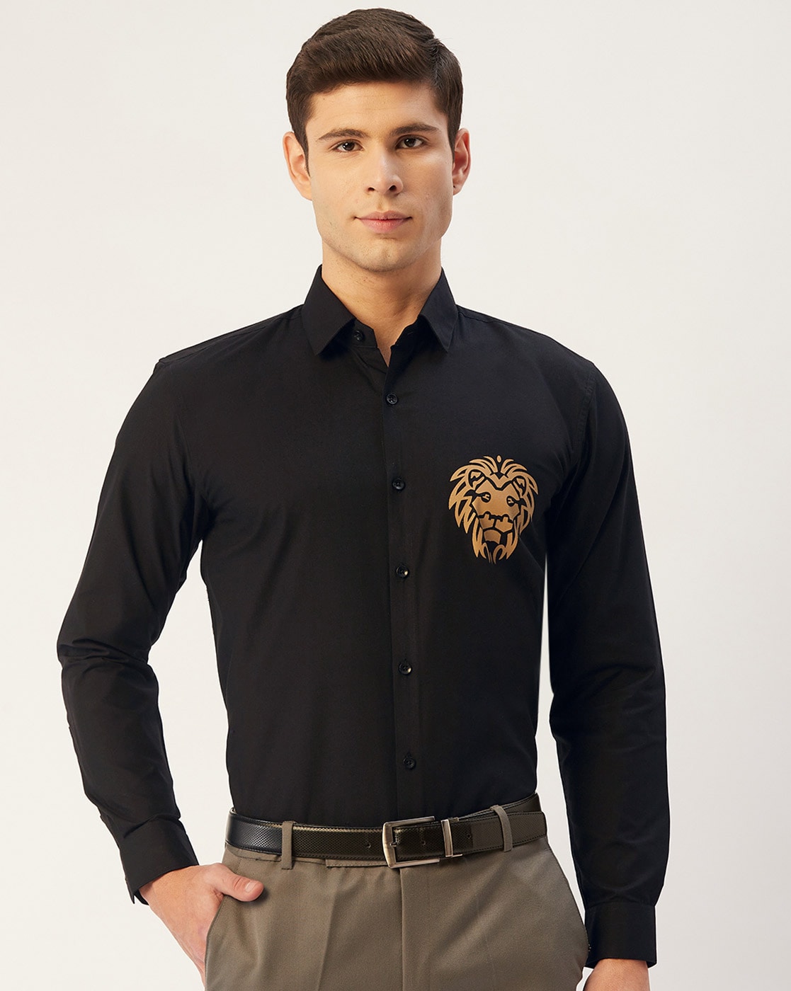 lion print shirt mens