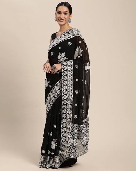 Buy Black Sarees for Women by SHAILY Online