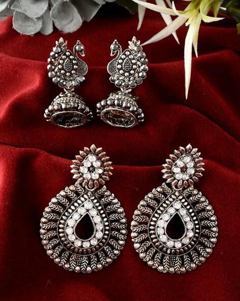 Buy Silver Earrings for Women by Silvermerc Designs Online | Ajio.com